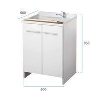 Lavatoio in resina con kit di montaggio 45 x 50