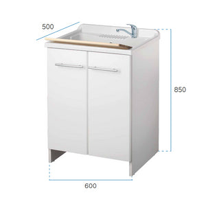 Lavatoio in resina con kit di montaggio 45 x 50