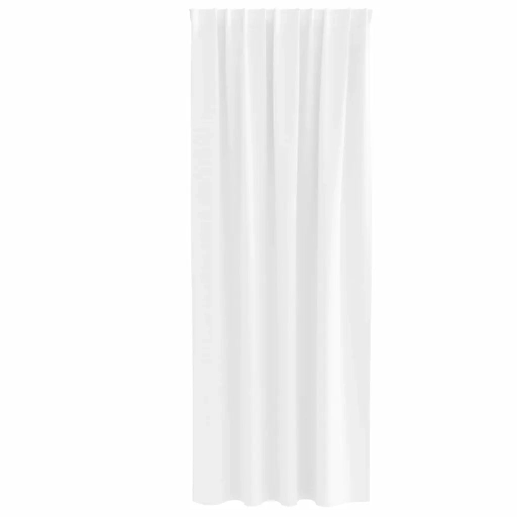 vidaXL Tende con tende 2 pcs Bianco Puro Poliestere