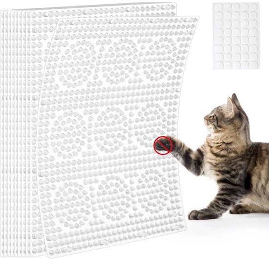 Matrice di protezione per gatti - Set di barriere per gatti 10 pezzi (41x33 cm) Matrice quadrata per escrementi con spine in plastica 2,5 cm, matrice di protezione per gatti per gattai, repellente per cani in casa