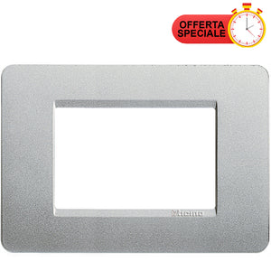 BTicino Matix Placca 3 Posti Silver AM4803SL