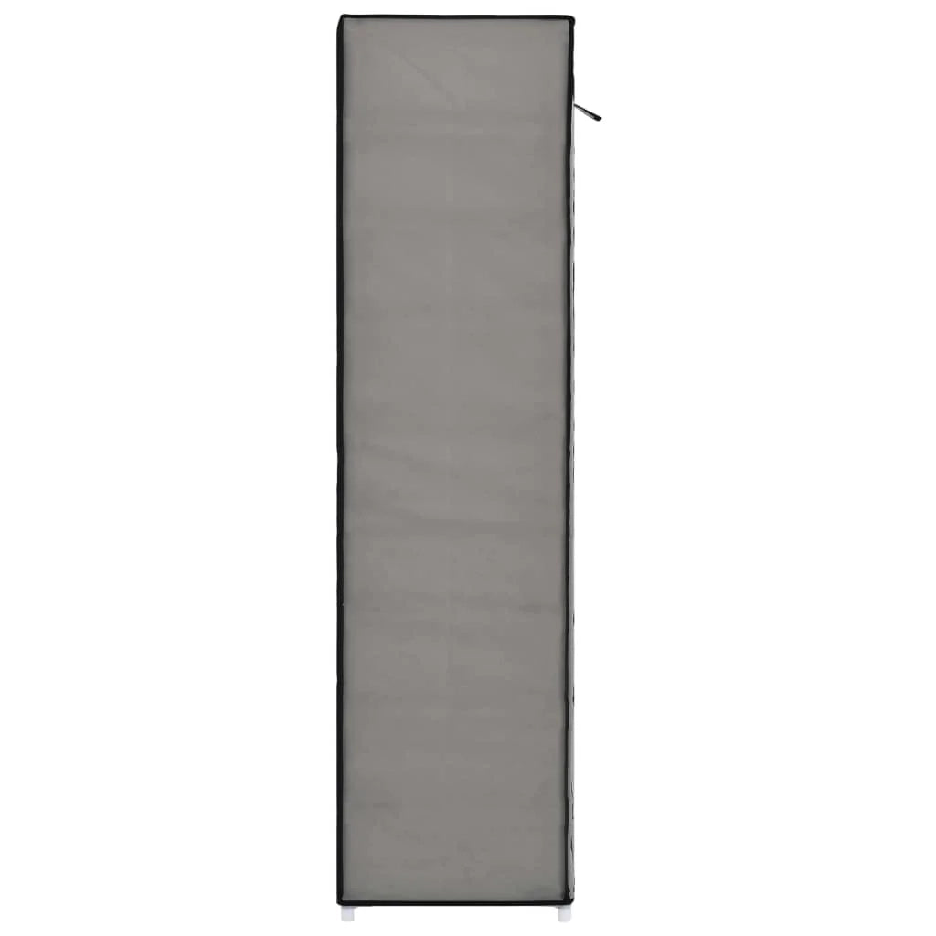 Scarpiera mobile contenitore per scarpe mobile per ingresso/corridoio/soggiorno con coperchio 115 x 28 x 110 cm tessuto grigio 02_0021409