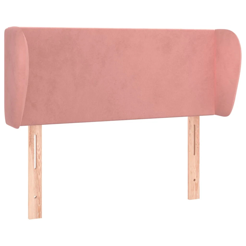 Testiera ad Orecchio Rosa 83x23x78/88 cm in Velluto 3116899