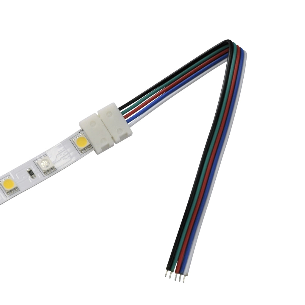 Connettore alimentazione RGBW 10mm 5pin 12-24V 3A Polux
