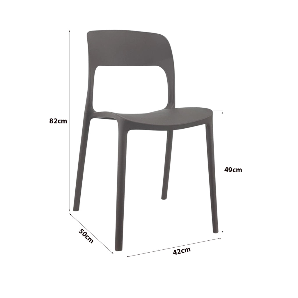 Sedia In Polipropilene Marte Ergonomica Arredo di Design Esterno e Interno da Giardino Impilabile Sedie  Tortora/1 Sedia