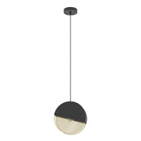 Lampadario A Sospensione Vintage Mumbles Acciaio Nero Oro 1 Luce E27