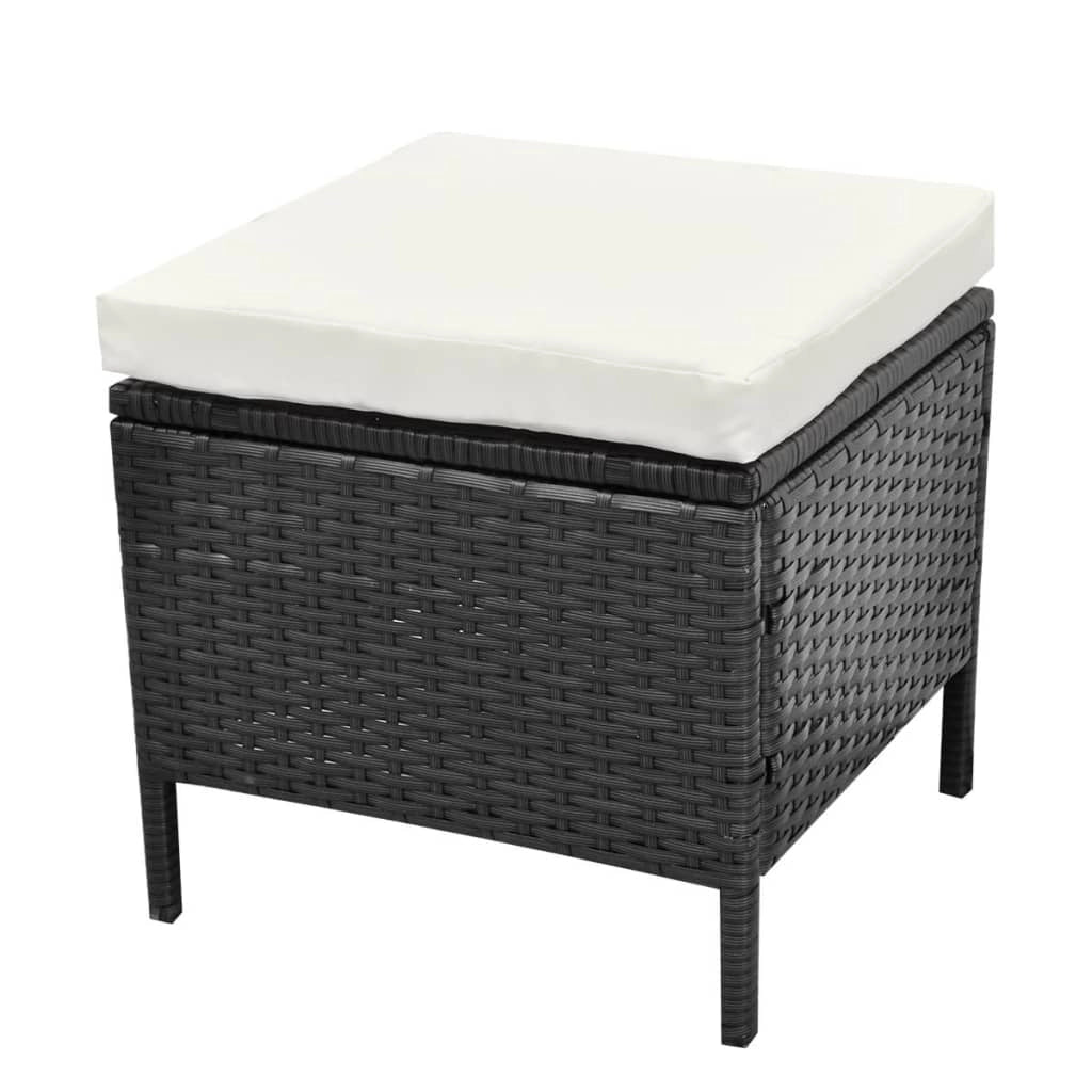 Set mobili da giardino set da esterno 4 pezzi con cuscini in poly rattan nero 02_0016204