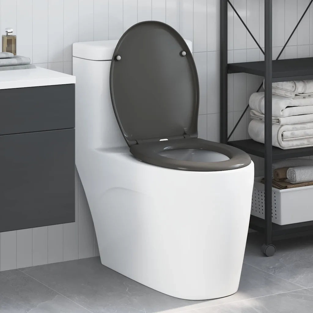 Sedile del WC Antracite 47 x 37 x 4 cm Duroplast 42002346