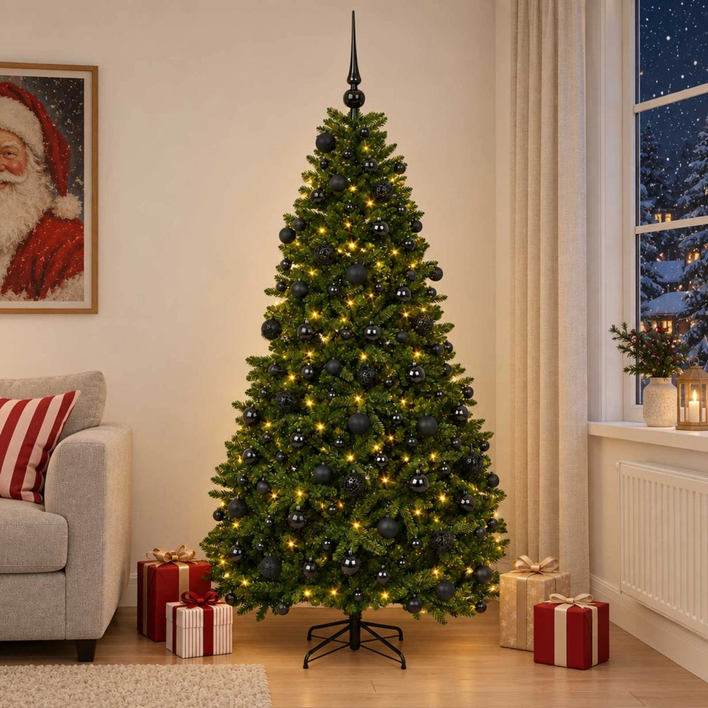 Albero di Natale artificiale verde medio con palline 240 cm 3466461