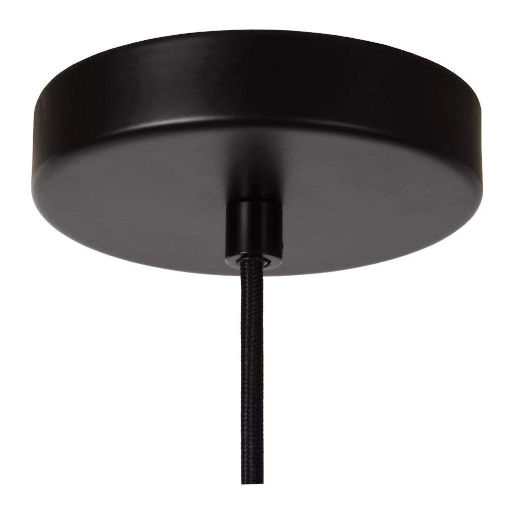 Lampada sospensione moderna vetro nero Eloise E27 Lucide