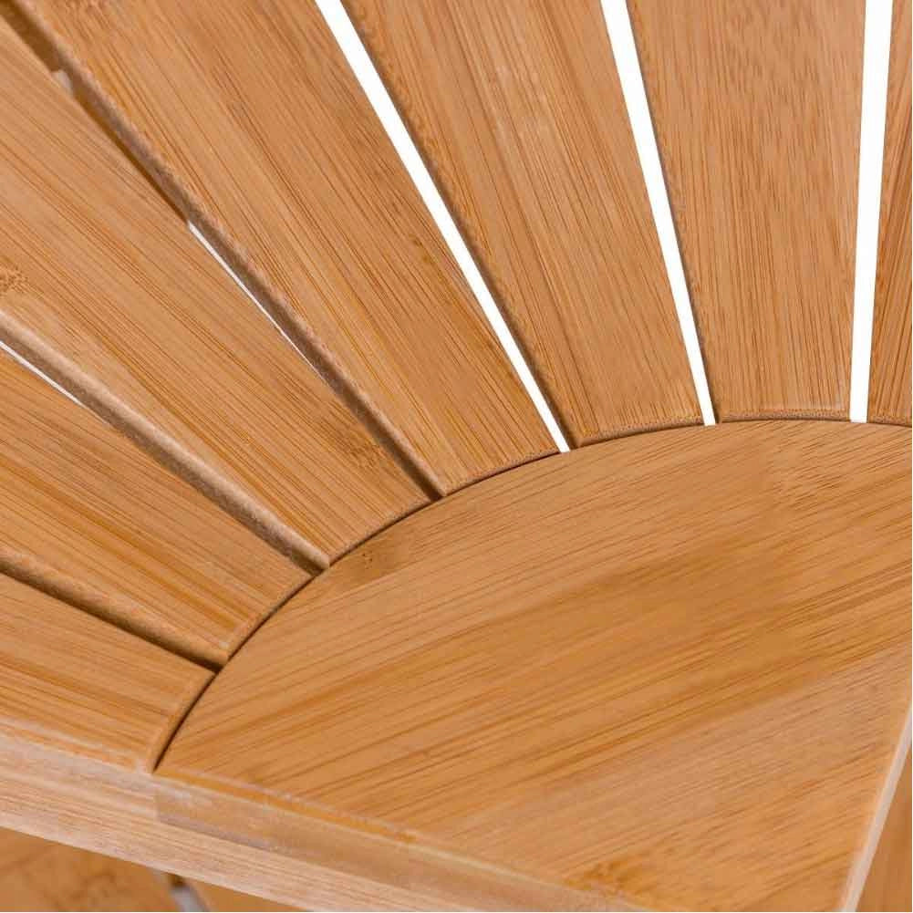 Tavolino Angolare Bagno Bambu Scaffale Sgabello Angolo 2 Ripiani Multiuso