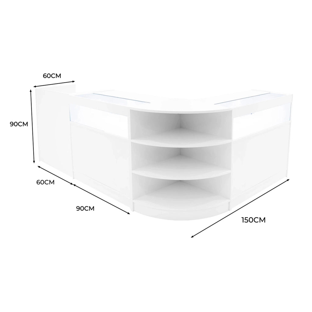 Set Banconi Bianco LED Sagittarius B900 LM60 TB60 Vetrina con Serratura
