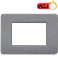 BTicino Matix Placca 3 Posti Grigio Pietra AM4803SP