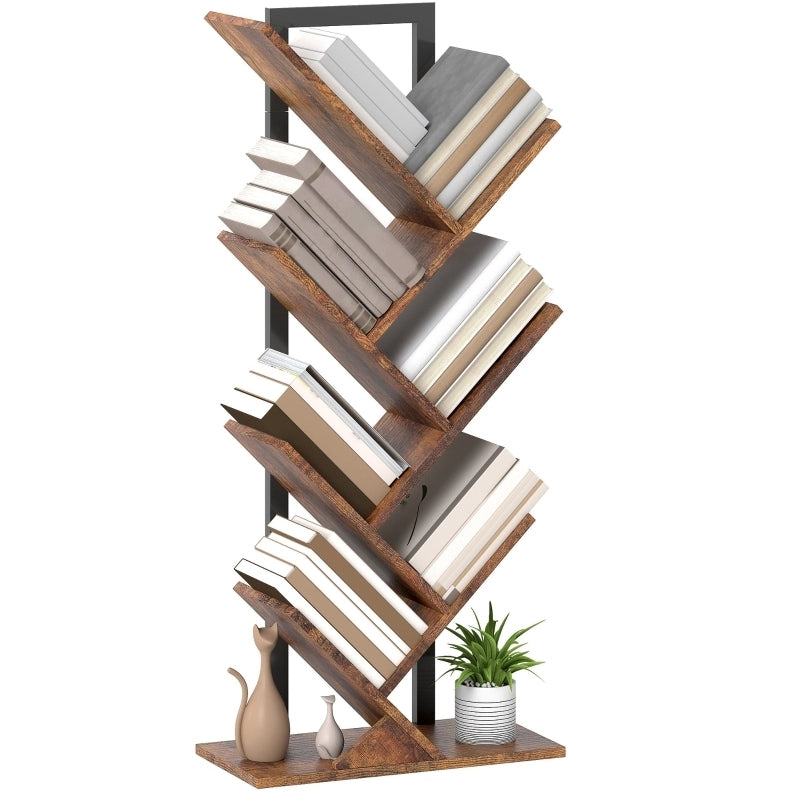 LIBRERIA ad albero 50x24x109 cm Legno Marrone Rustico