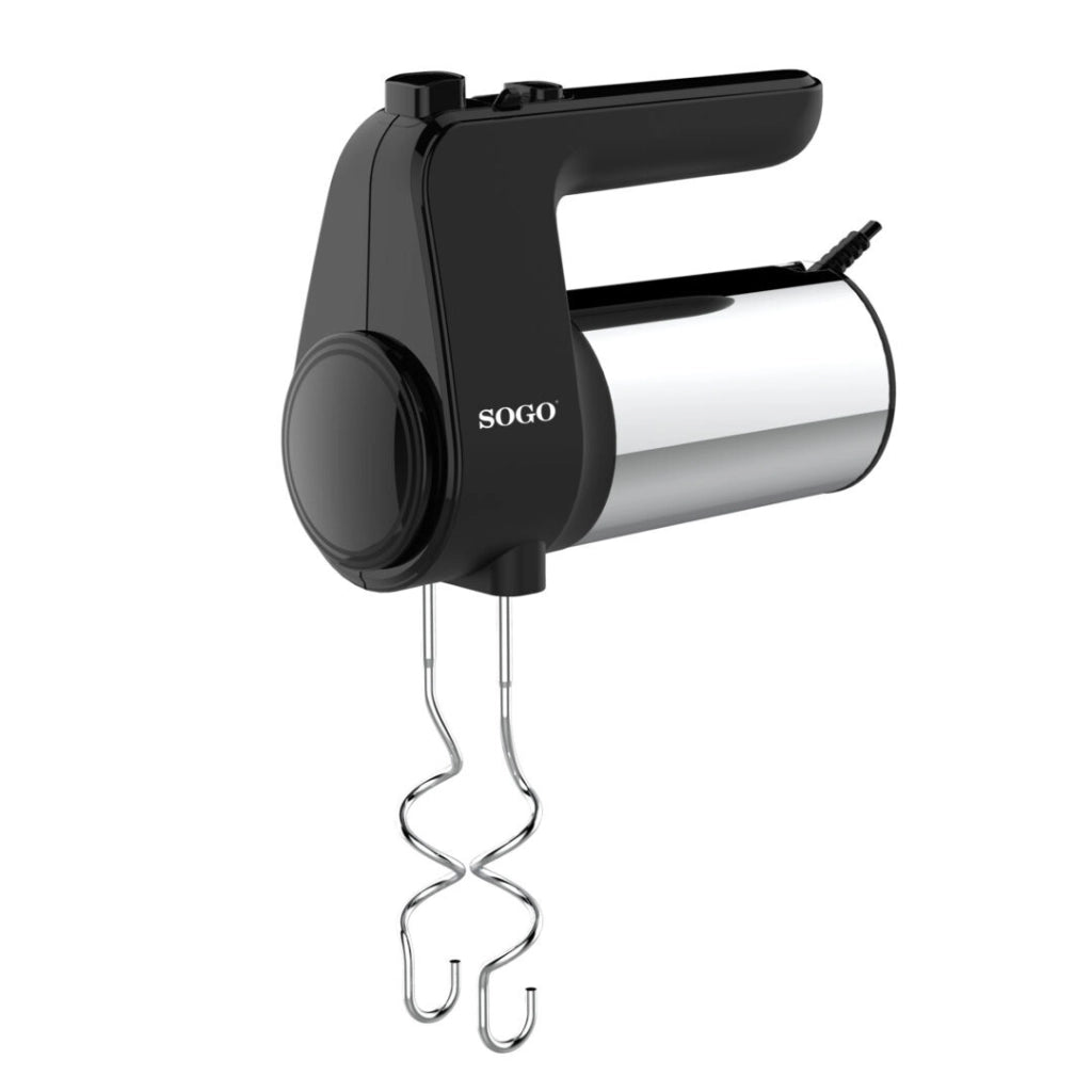 Sbattitore elettrico da cucina con 6 velocità e turbo, 2 fruste acciaio inox e ganci impasto 400W - SOGO