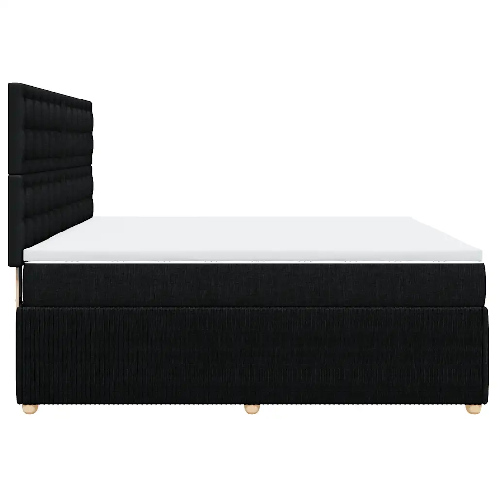 Giroletto a Molle con Materasso Nero 180x200 cm in Tessuto 3292151