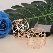 12 servettaglie rosé dorato, servettaglie metalliche a forma di cono, set di servettaglie universali