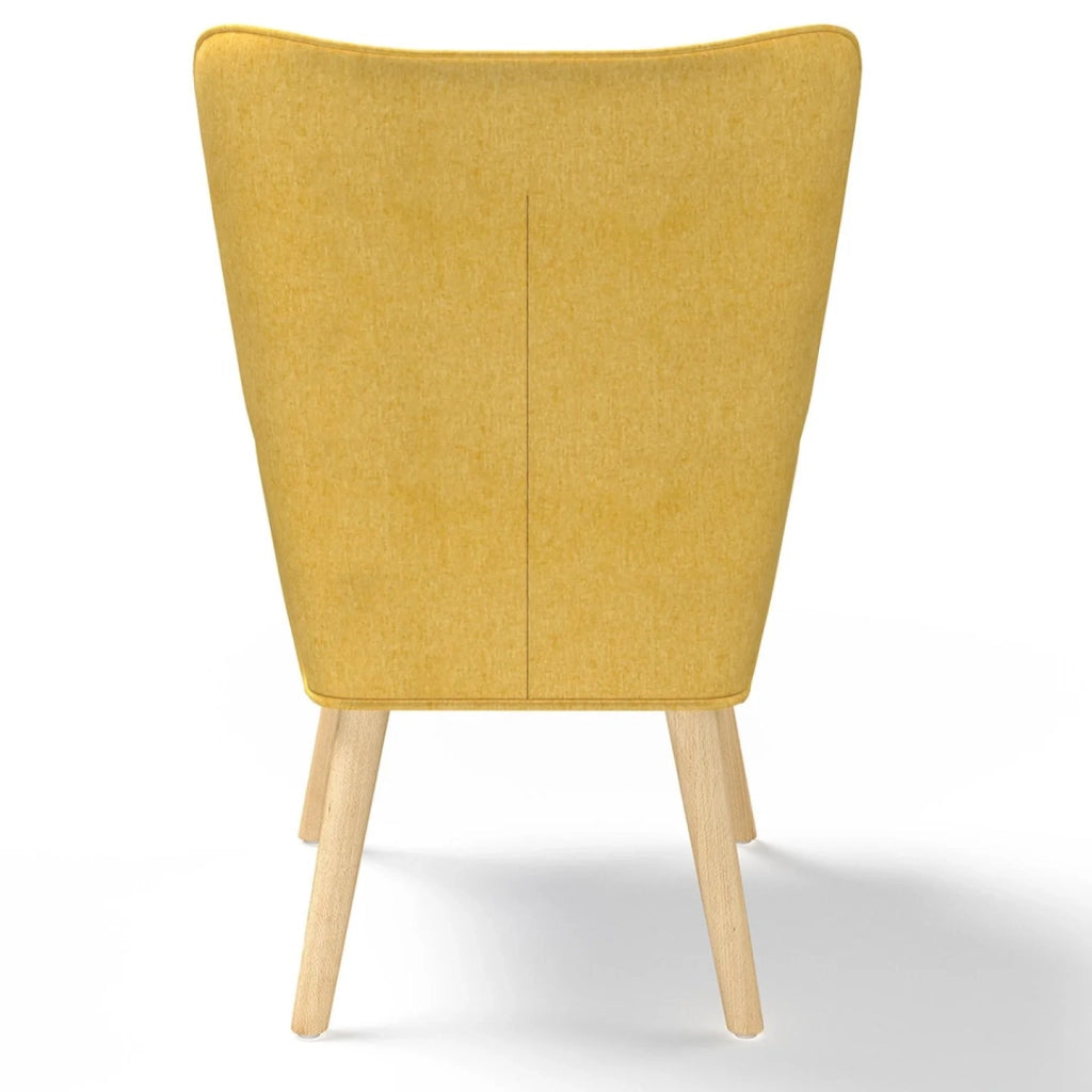 IDMarket - Poltrona scandinava IVAR in tessuto giallo