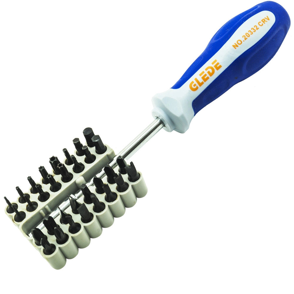 Trade Shop - Set 32 In 1 Cacciavite Punte Intercambiabili 32 Pz Cellulari Orologi Pc -