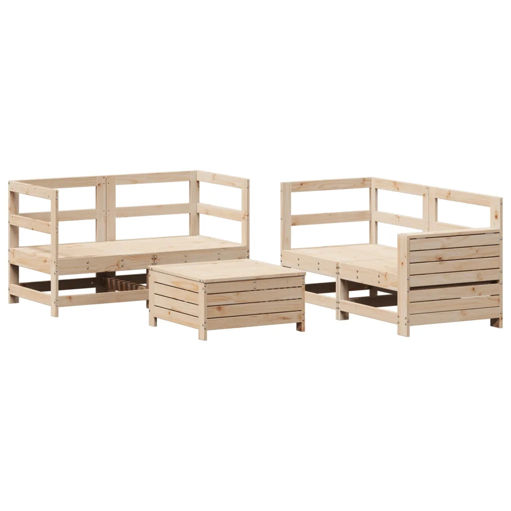 Set Divani da Giardino 5 pz in Legno Massello di Pino 3250812