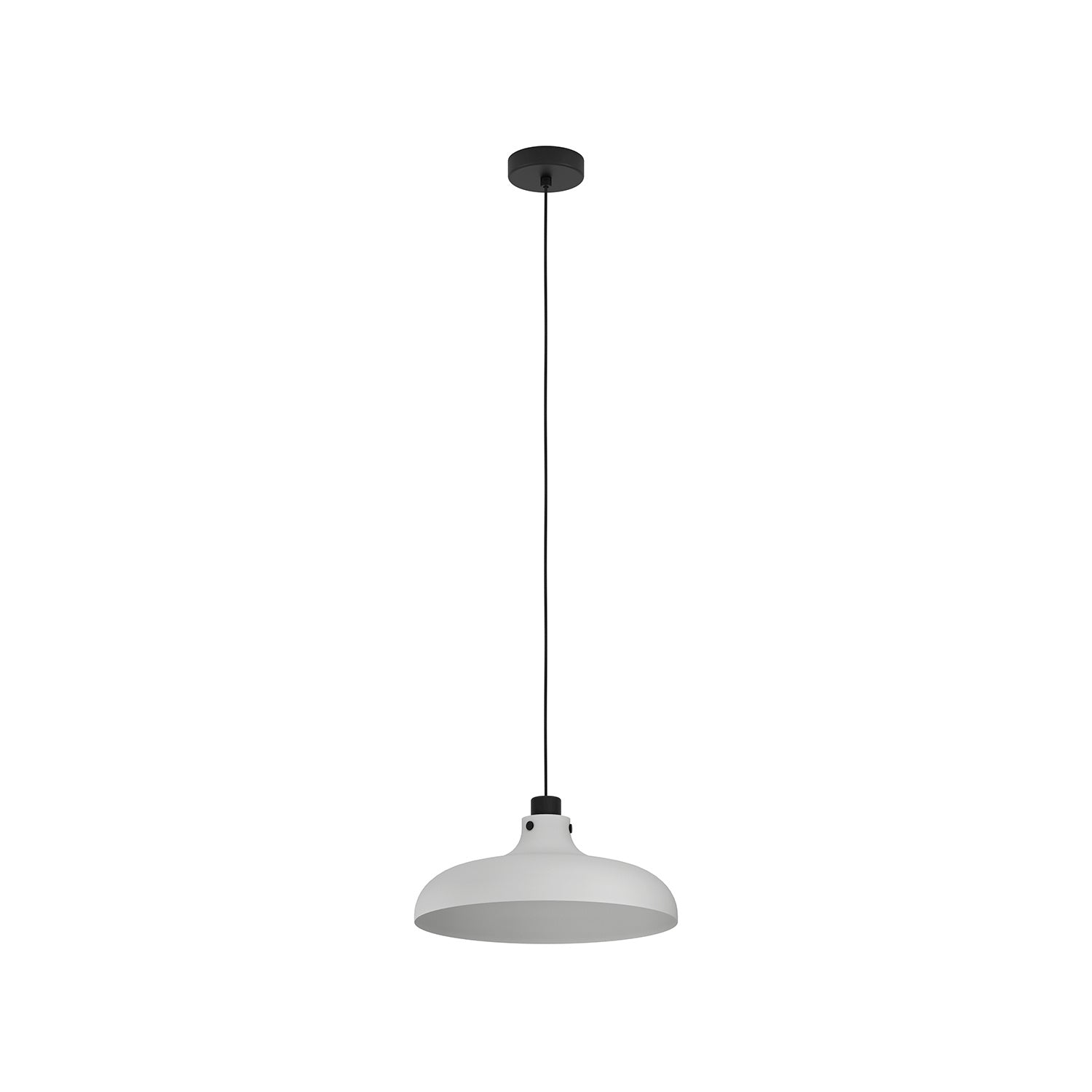 Lampadario A Sospensione Vintage Matlock Acciaio Nero Grigio 1 Luce E27