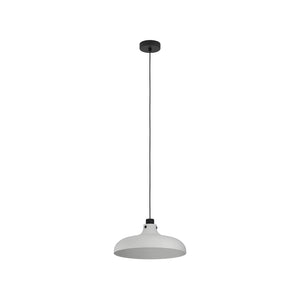 Lampadario A Sospensione Vintage Matlock Acciaio Nero Grigio 1 Luce E27