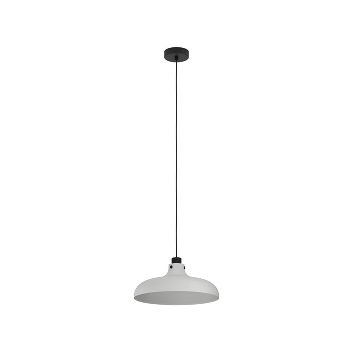 Lampadario A Sospensione Vintage Matlock Acciaio Nero Grigio 1 Luce E27
