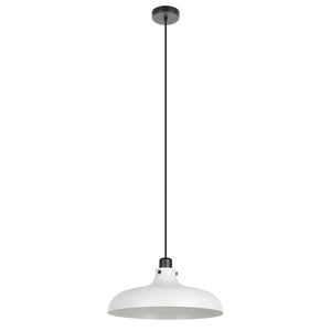 Lampadario A Sospensione Vintage Matlock Acciaio Nero Grigio 1 Luce E27