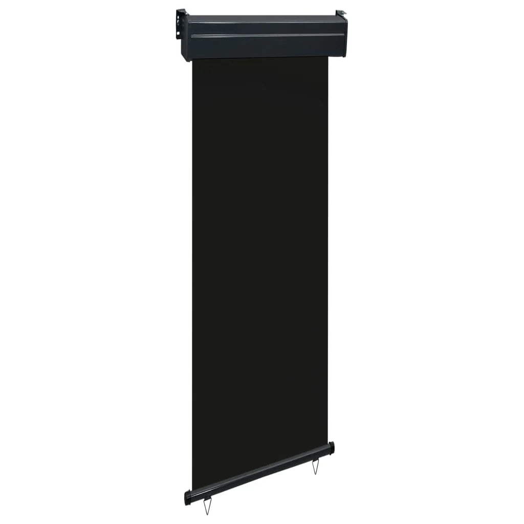 Tenda da sole laterale retrattile/schermo protettivo per patio giardino terrazza balcone 60 x 250 cm nero 02_0007036