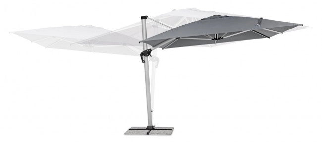 Ombrellone da Giardino Decentrato 4x3x2,59h m Ines Grigio Scuro