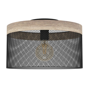 Plafoniera Vintage Kilnsdale Acciaio Nero 1 Luce E27