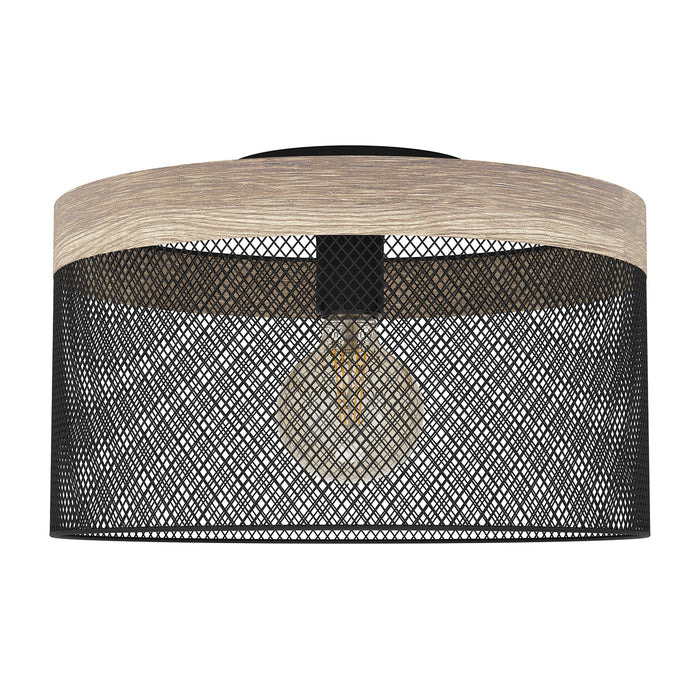 Plafoniera Vintage Kilnsdale Acciaio Nero 1 Luce E27