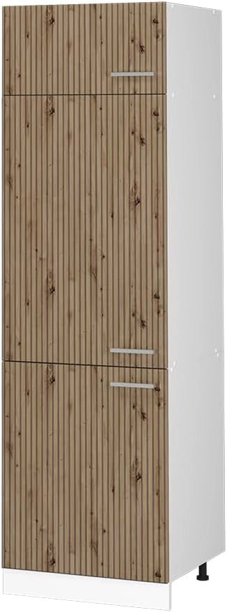 Frontale cucina R-Line, Rovere artigianale, 59.6 x 196 cm frontale del mobile per mobile per frigorifero, adatto per armadi da cucina R-Line per un montaggio semplice