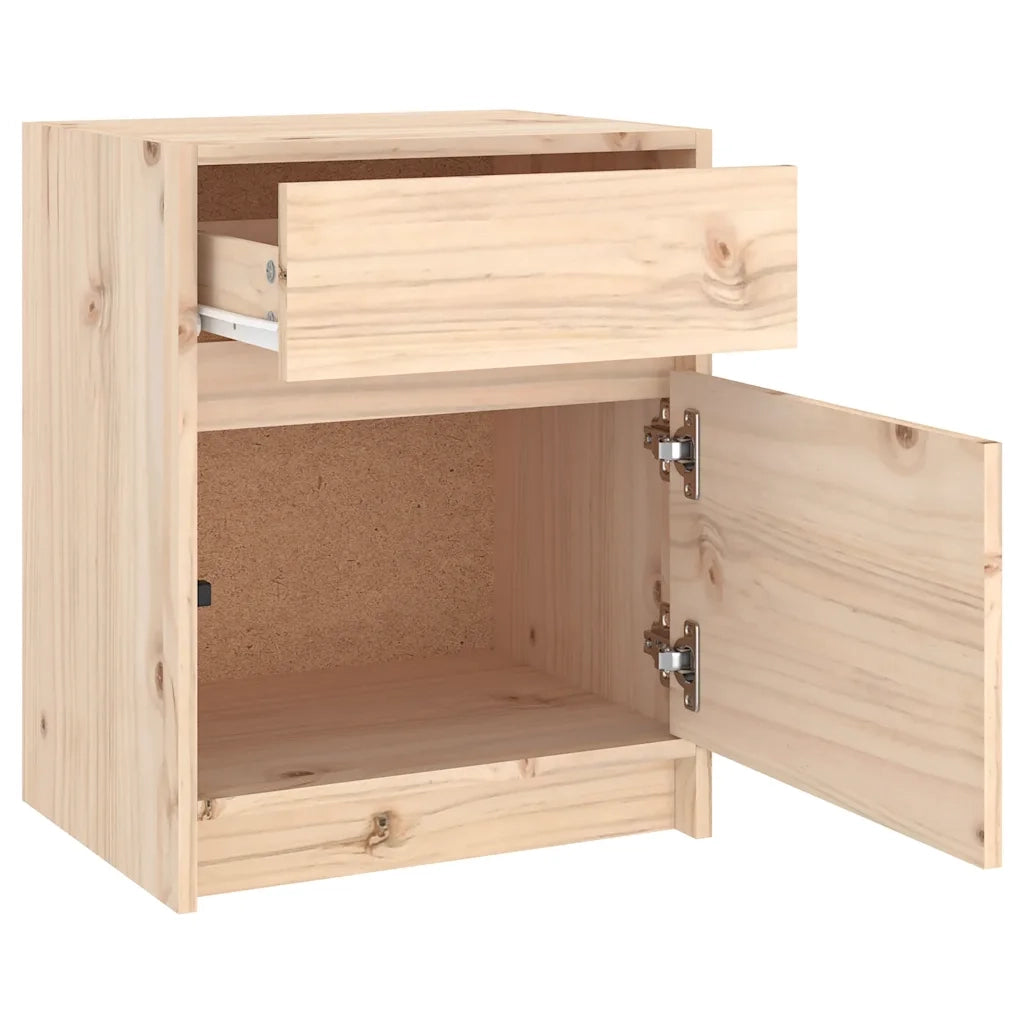 Comodino 40x31x50 cm in Legno Massello di Pino 808123