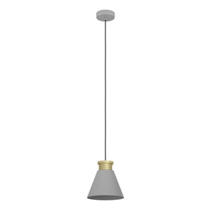 Lampadario A Sospensione Vintage Twicken Acciaio Grigio Oro 1 Luce E27