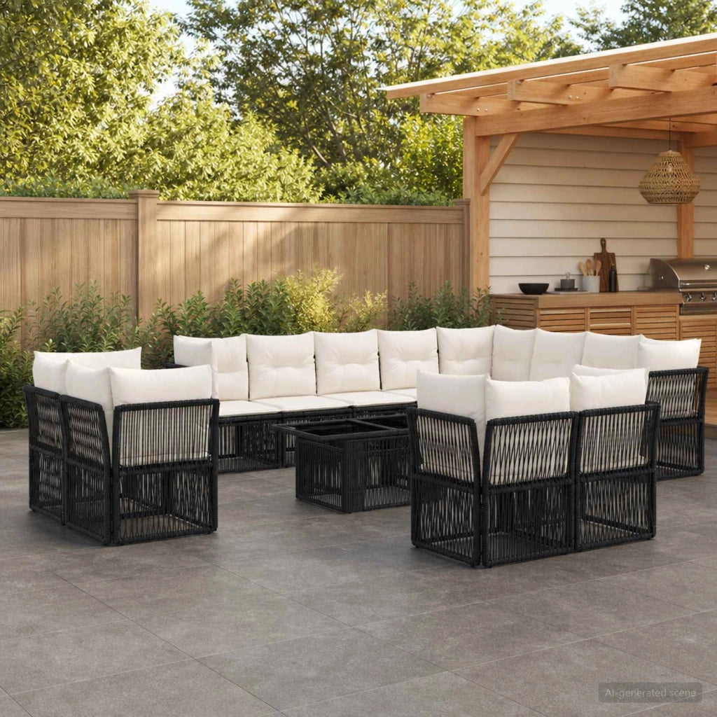 Set Divano da Giardino 13 pz polyrattan 3436567