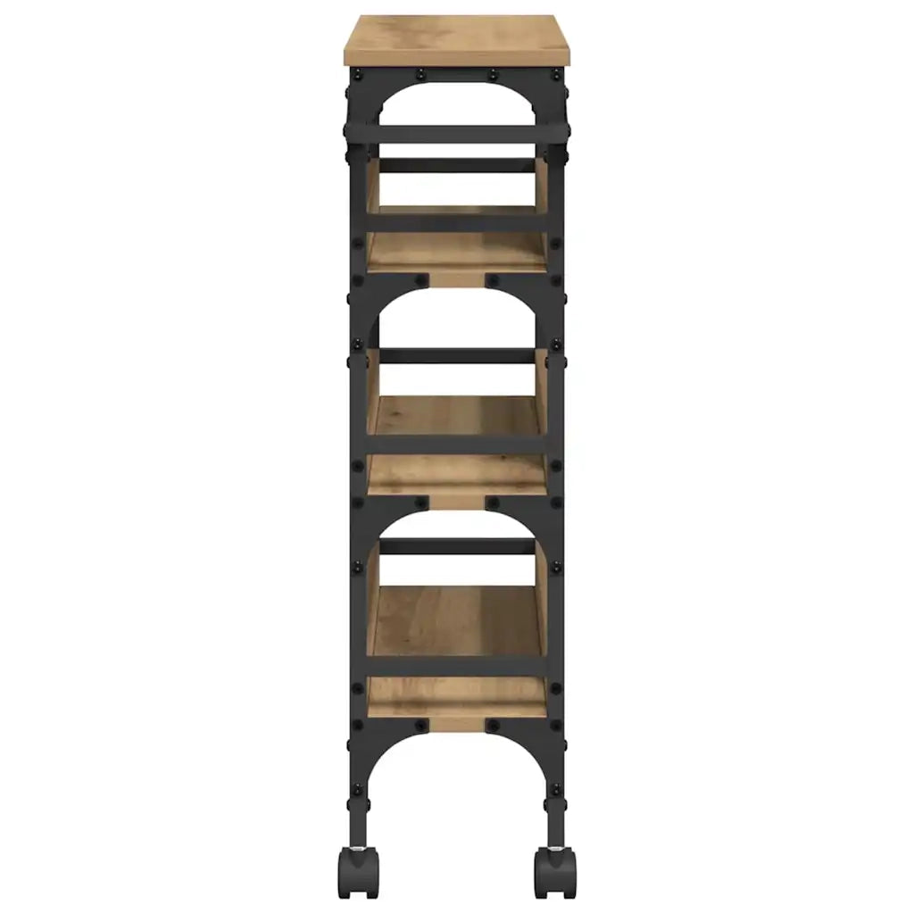 Carrello da Cucina-Scaffale per Cucina Rovere artigianale 53 x 20 x 76 cm