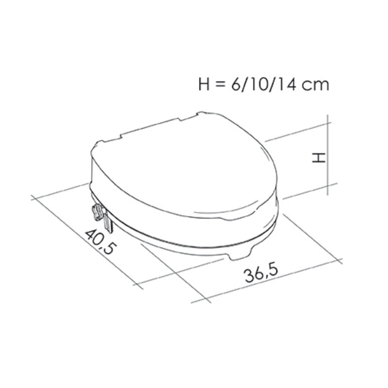 Alzawater serie care con sistema di bloccaggio e coperchio