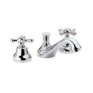 Batteria lavabo 3 fori remer stile retro serie liberty bianca opaca