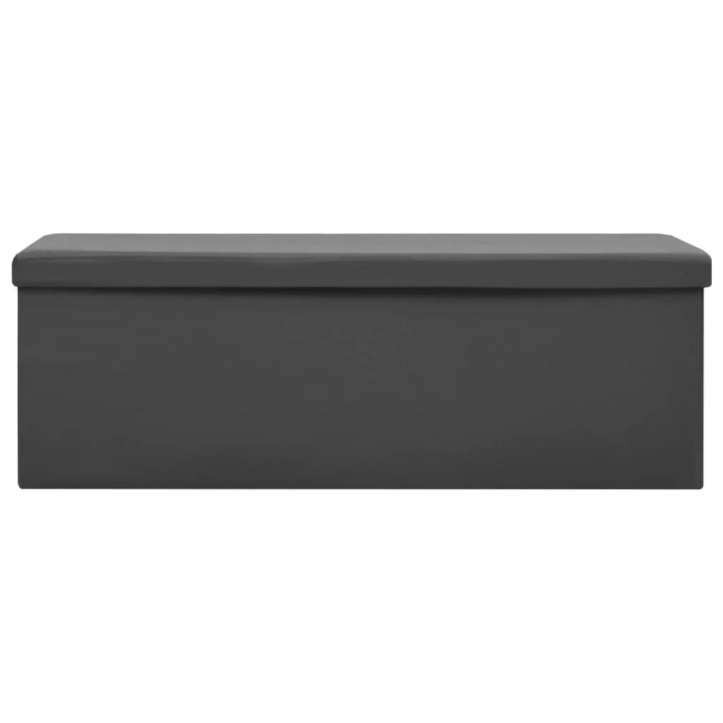 Panca contenitore pieghevole 110 x 38 x 38 cm PVC grigio 02_0010991