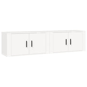 Mobile TV multimediale da parete mensola TV credenza TV per sala da pranzo soggiorno camera da letto 2 pezzi 80 x 34,5 x 40 cm bianco 02_0028936