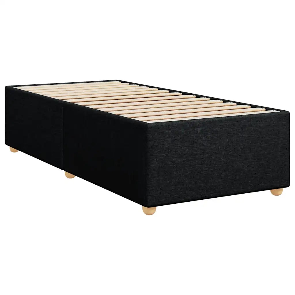 Giroletto a Molle con Materasso Nero 100x200 cm in Tessuto 3288907
