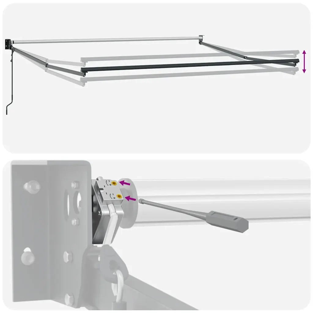 vidaXL Tenda da Sole Retrattile Automatica Marrone 300x250 cm