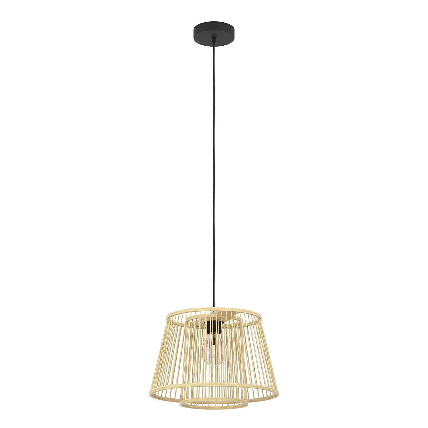 Lampadario A Sospensione Vintage Hykeham Acciaio Nero 1 Luce E27
