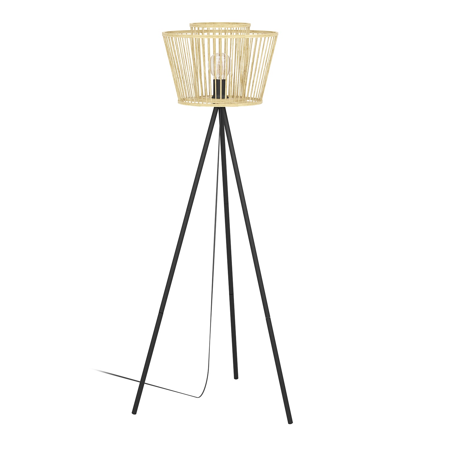 Piantana Vintage Hykeham Acciaio Nero 1 Luce E27