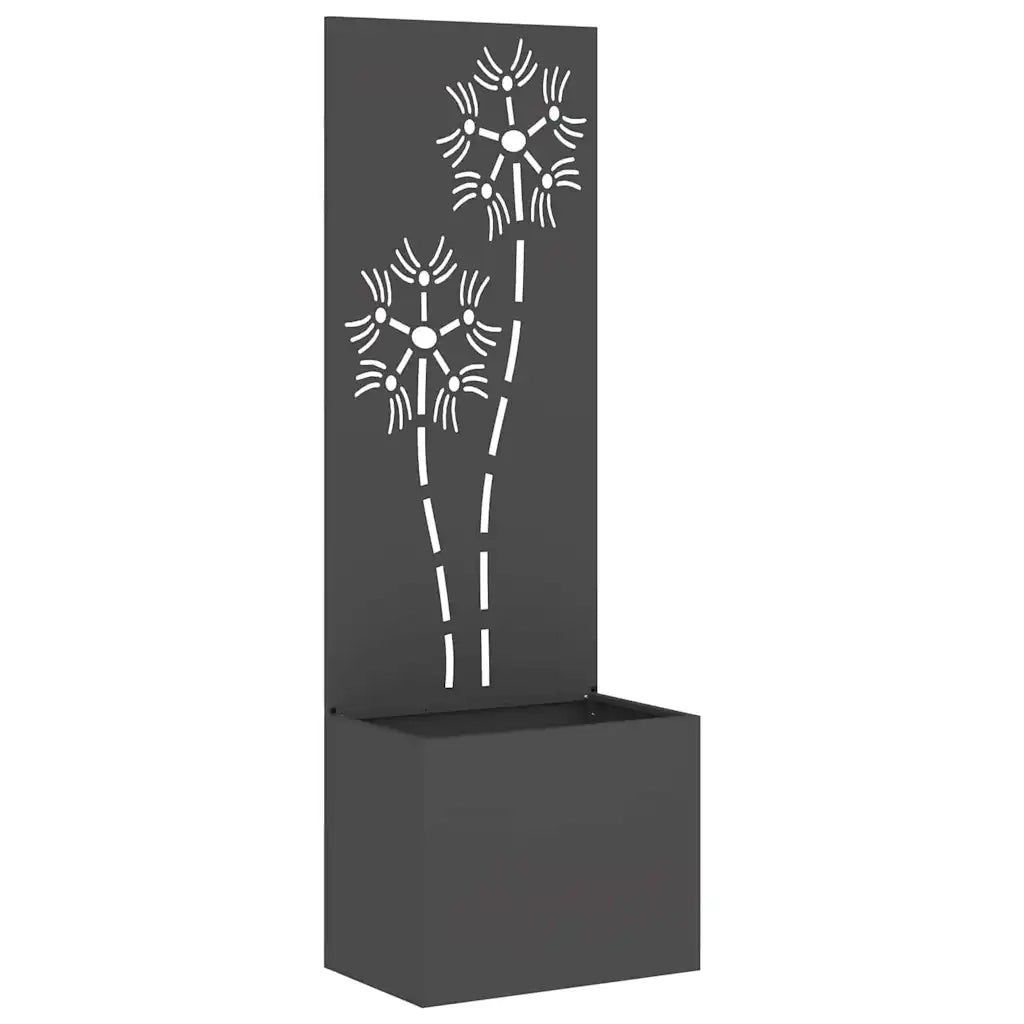 Schermo per privacy in giardino Floreale Nero 50 x 32 x 150 cm 876434