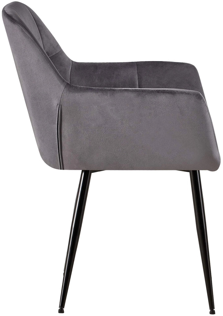 Sedia visitatore Emia Velluto,grigio