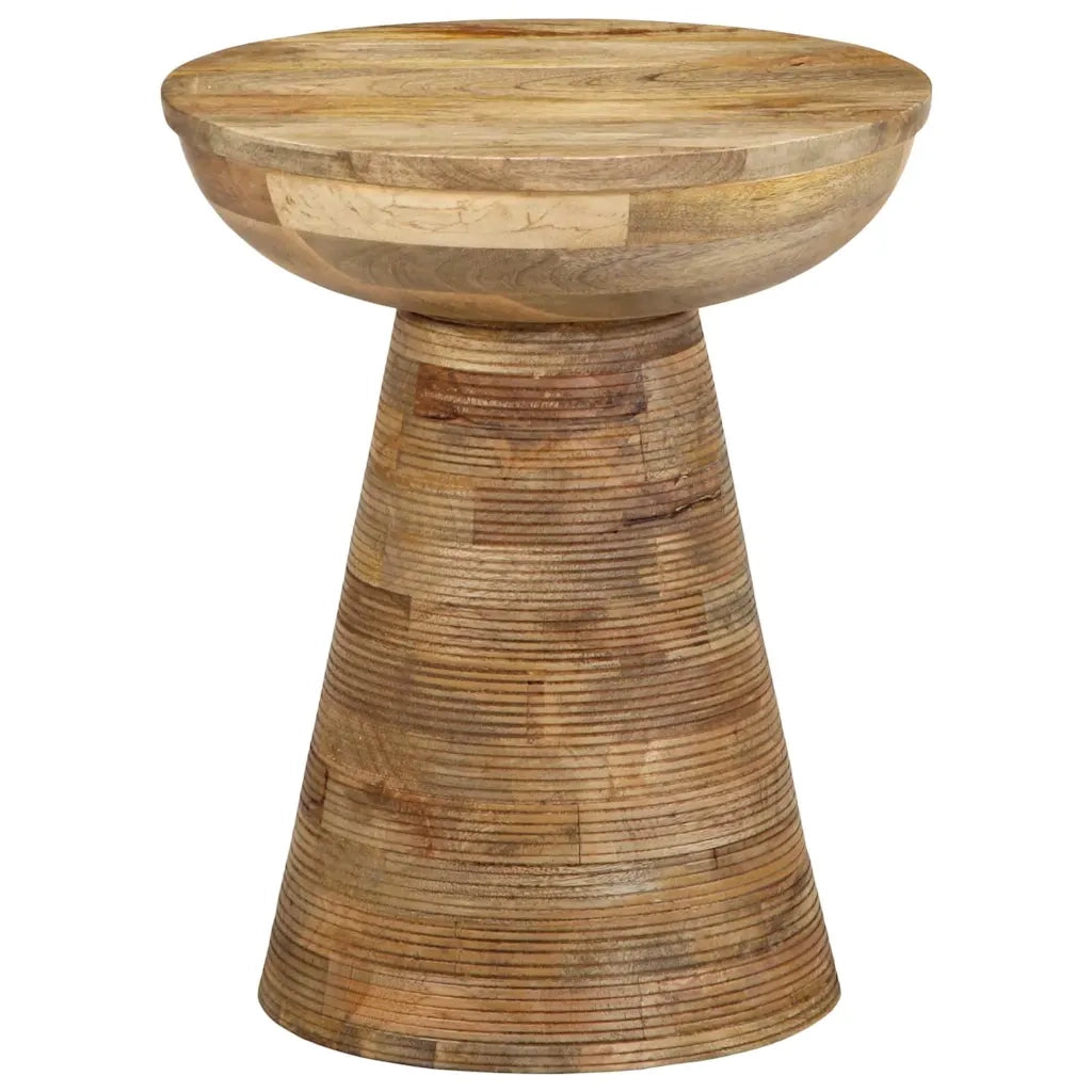 Tavolino da Salotto Ø37x45 cm in Legno Massello di Mango 4017538