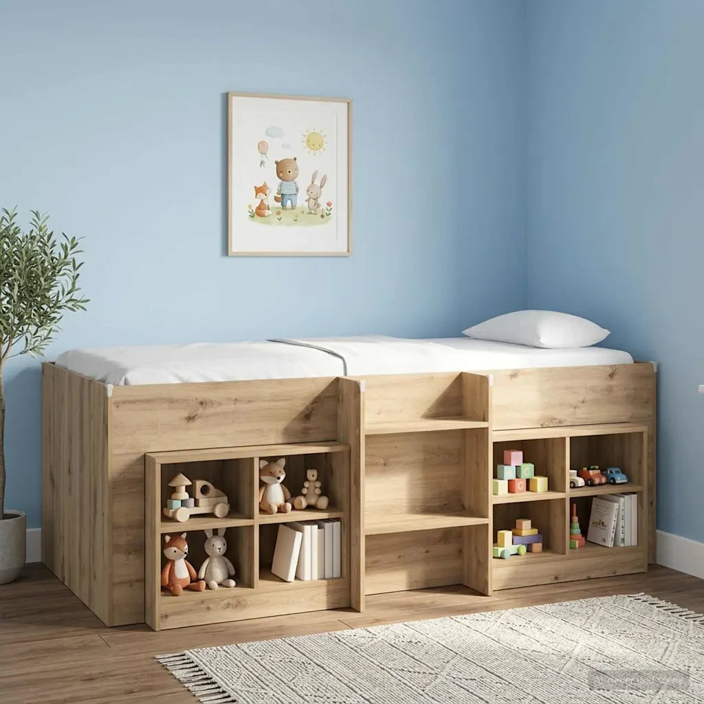 Armadietto per letto 2 pz Rovere Artigianale 66 x 33 x 48 cm CFW4324178