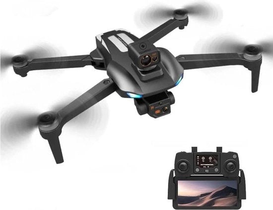 Drone GPS con Stabilizzatore EIS - 30km/h - Sensore di Evitamento di Ostacoli - Portata di 1200 Metri - Camera 1-Assi